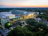Aerial view of the Duke Center for the Performing Arts, Raleigh NC